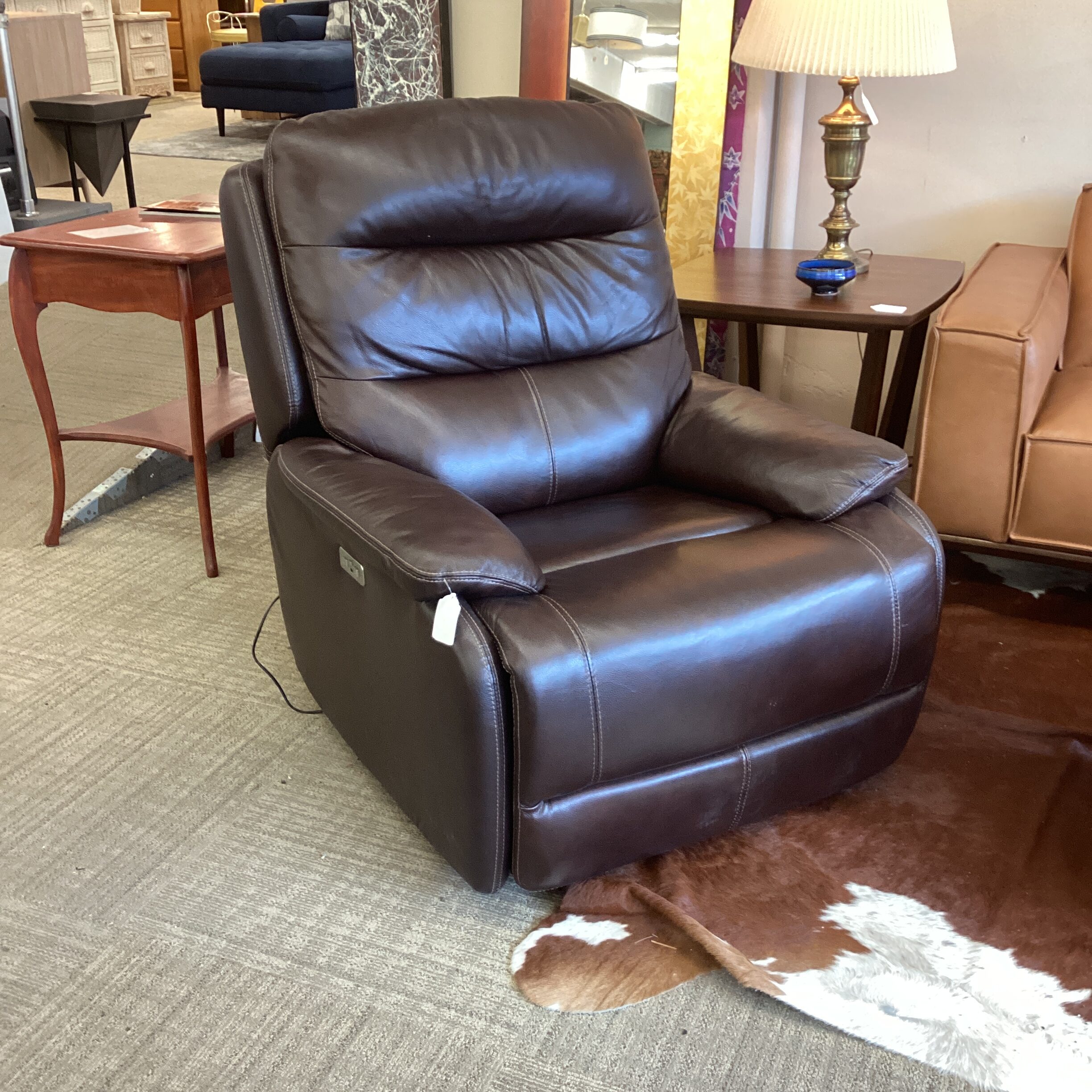 dark brown power recliner