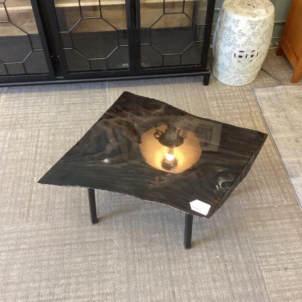 dark live edge coffee table
