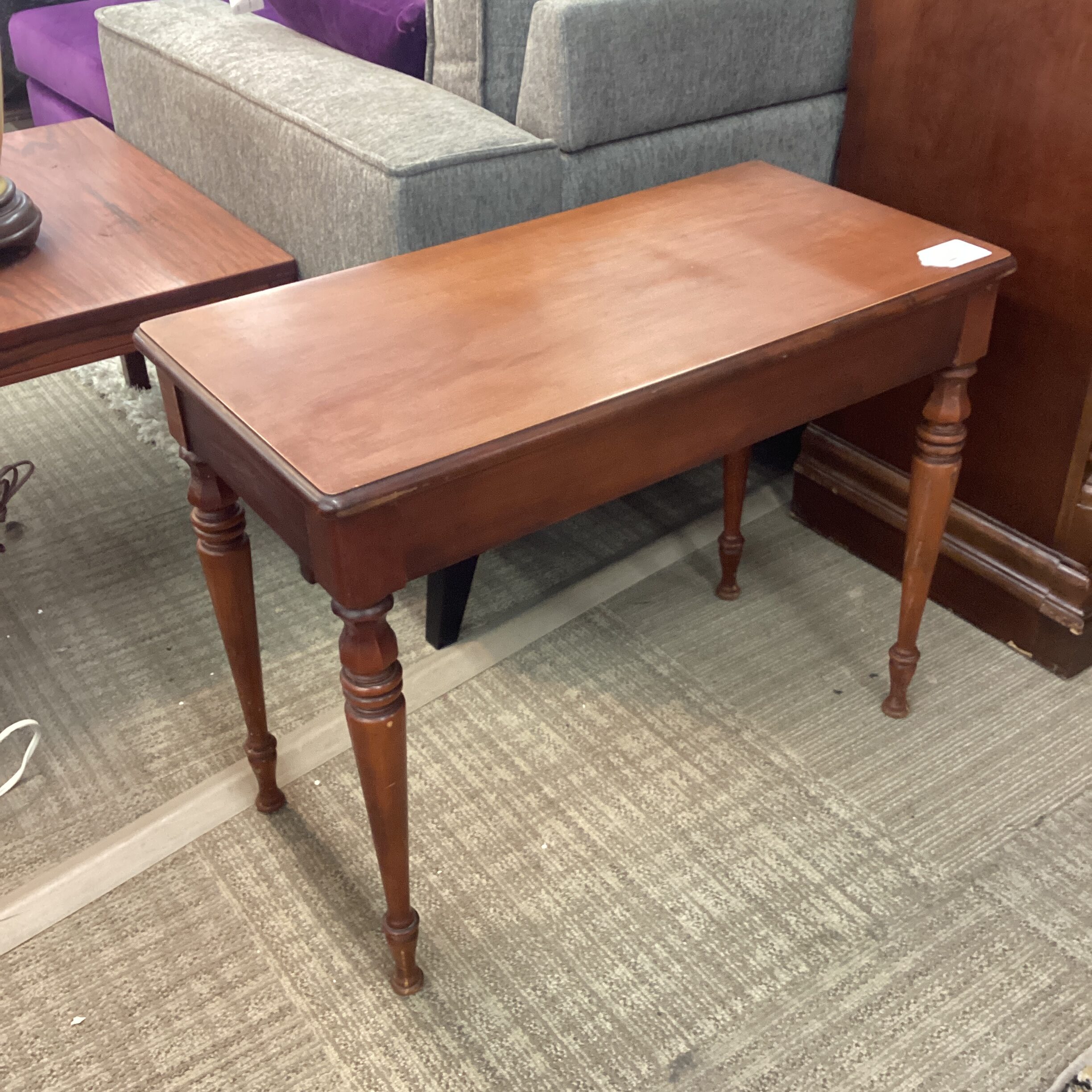 turned leg piano bench
