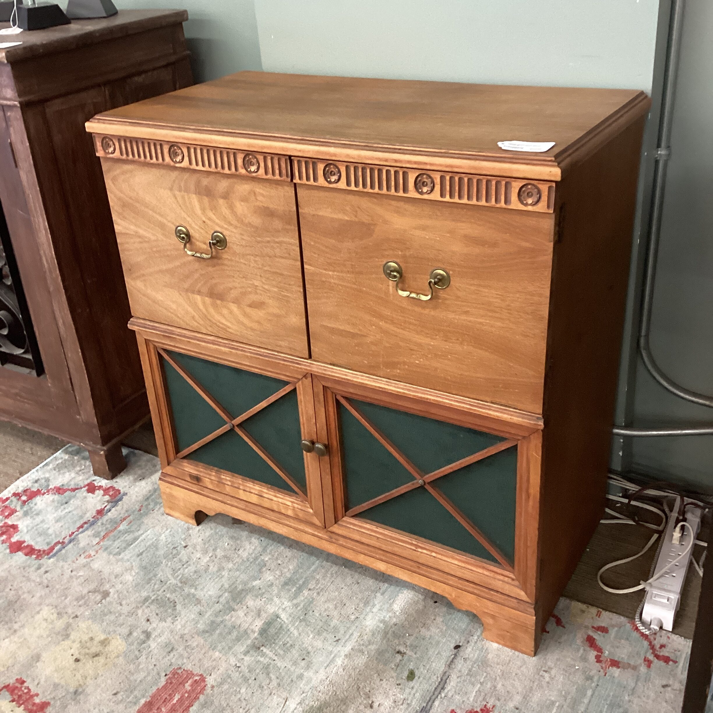 vintage unique 4door record cabinet