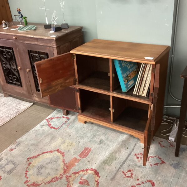 vintage unique 4door record cabinet