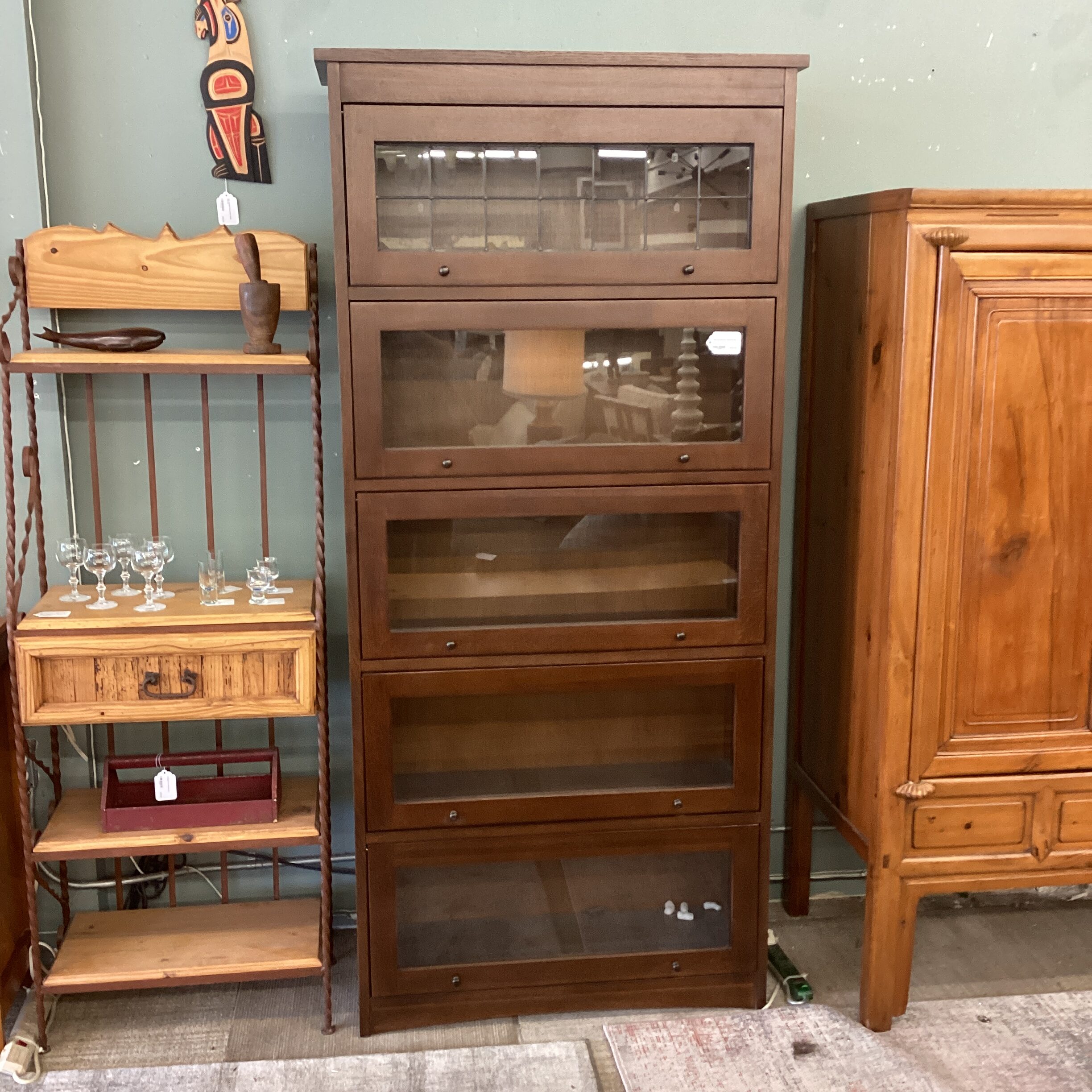 dark oak barrister bookcase