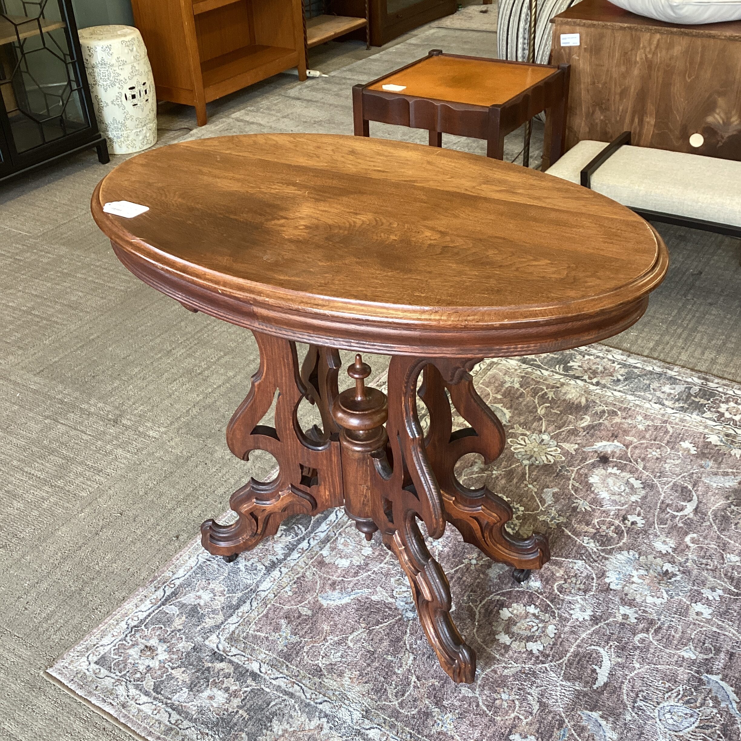 antique east lake entry table