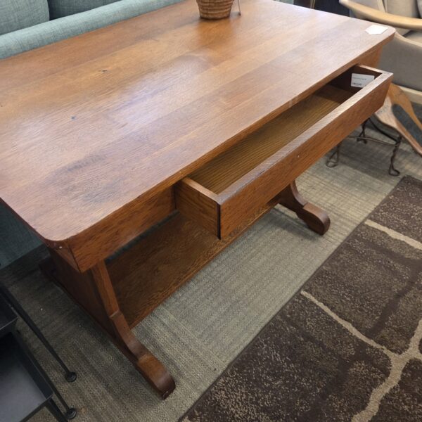 antique library table