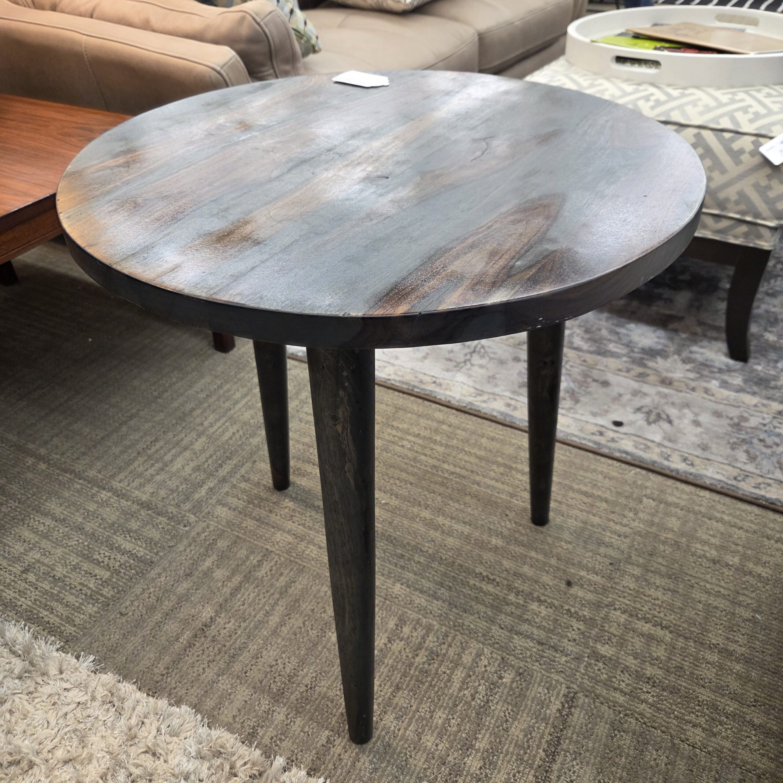 round tripod sheesham side table