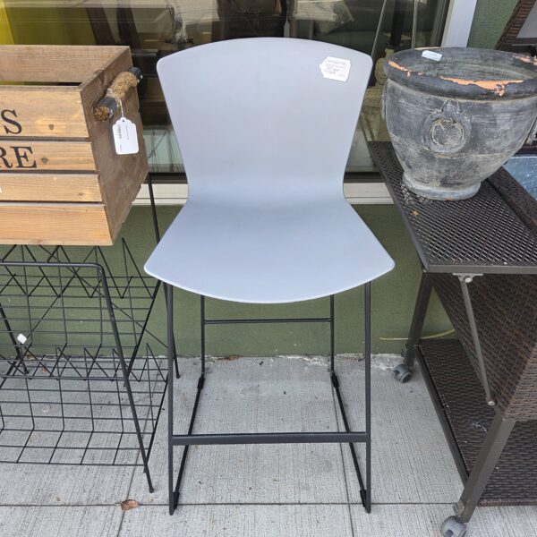 leland grey scoop high back barstool