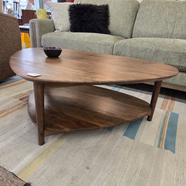 mod walnut coffee table