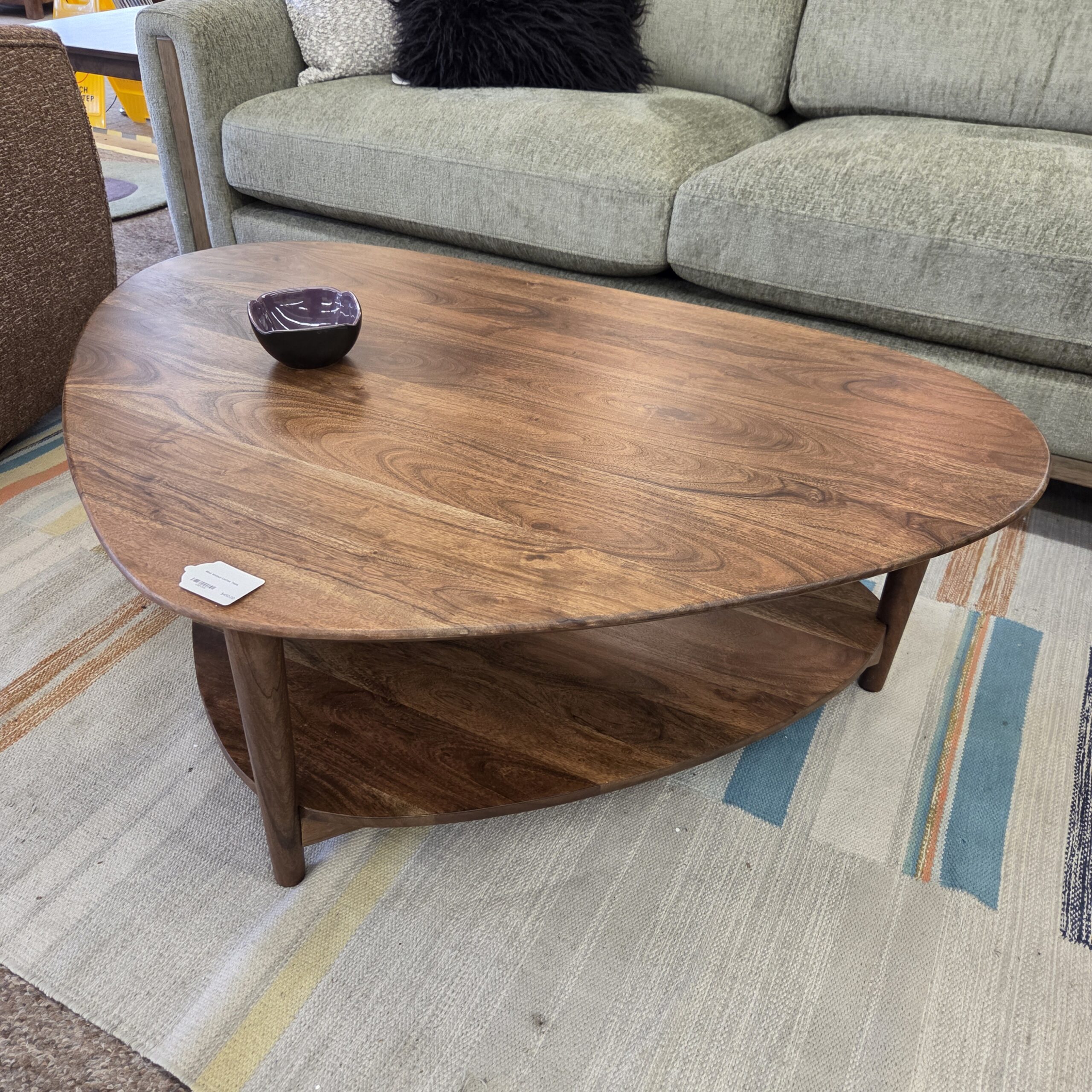 mod walnut coffee table
