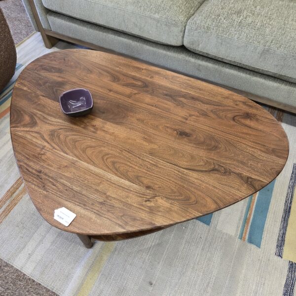 mod walnut coffee table