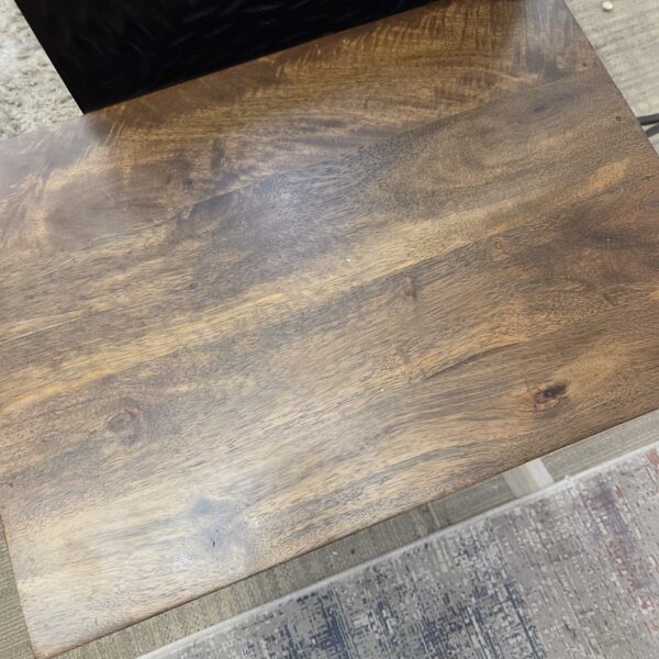 dark wood bowtie side table