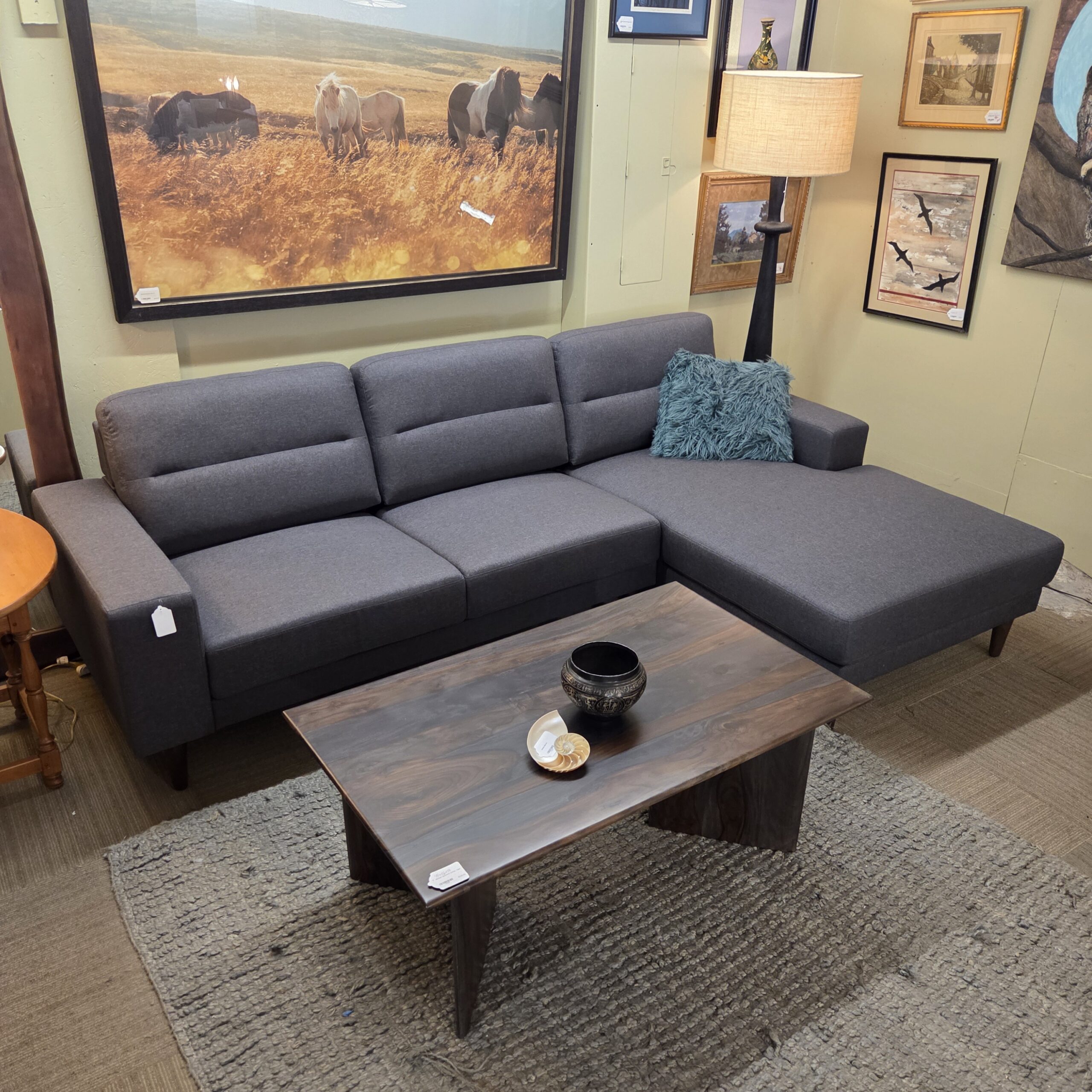 aspen gray right chaise sectional