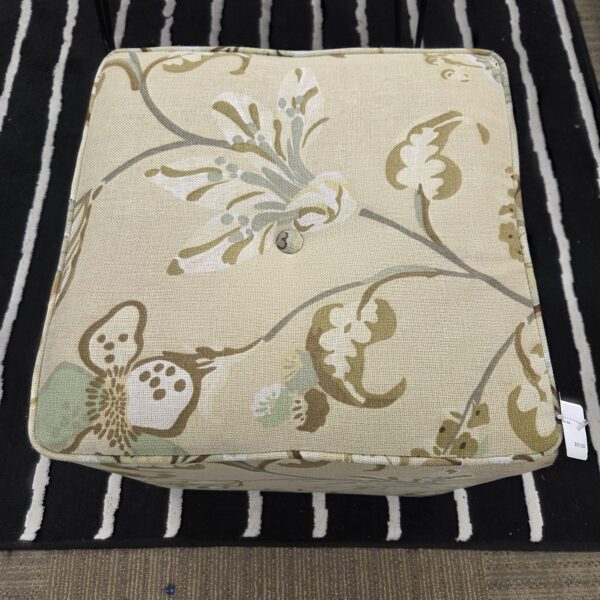 floral cube hassock