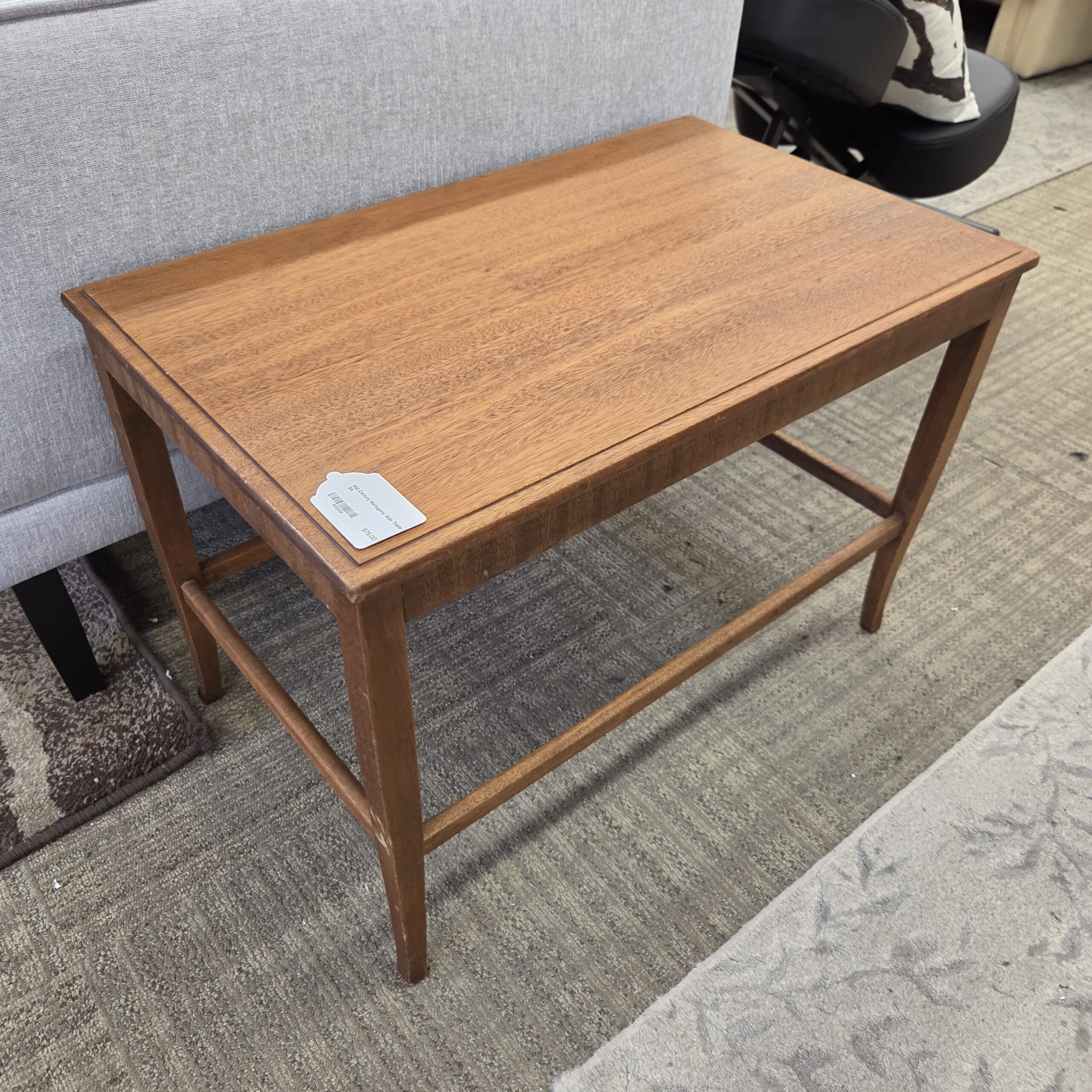 mid century mahogany side table