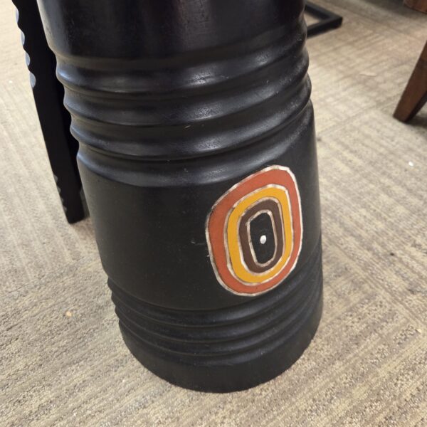 geometric design black funky stool