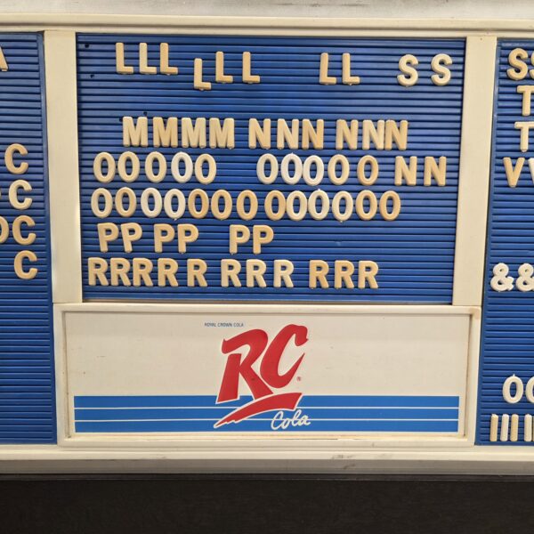 vintage rc cola letterboard w/extra letters