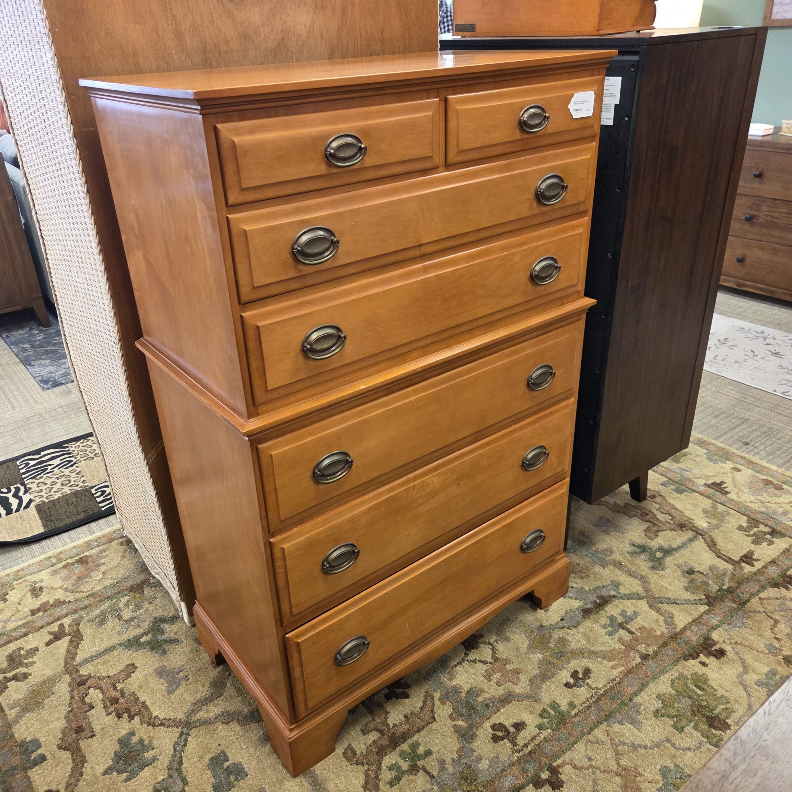 statton traditional cherry highboy dresser