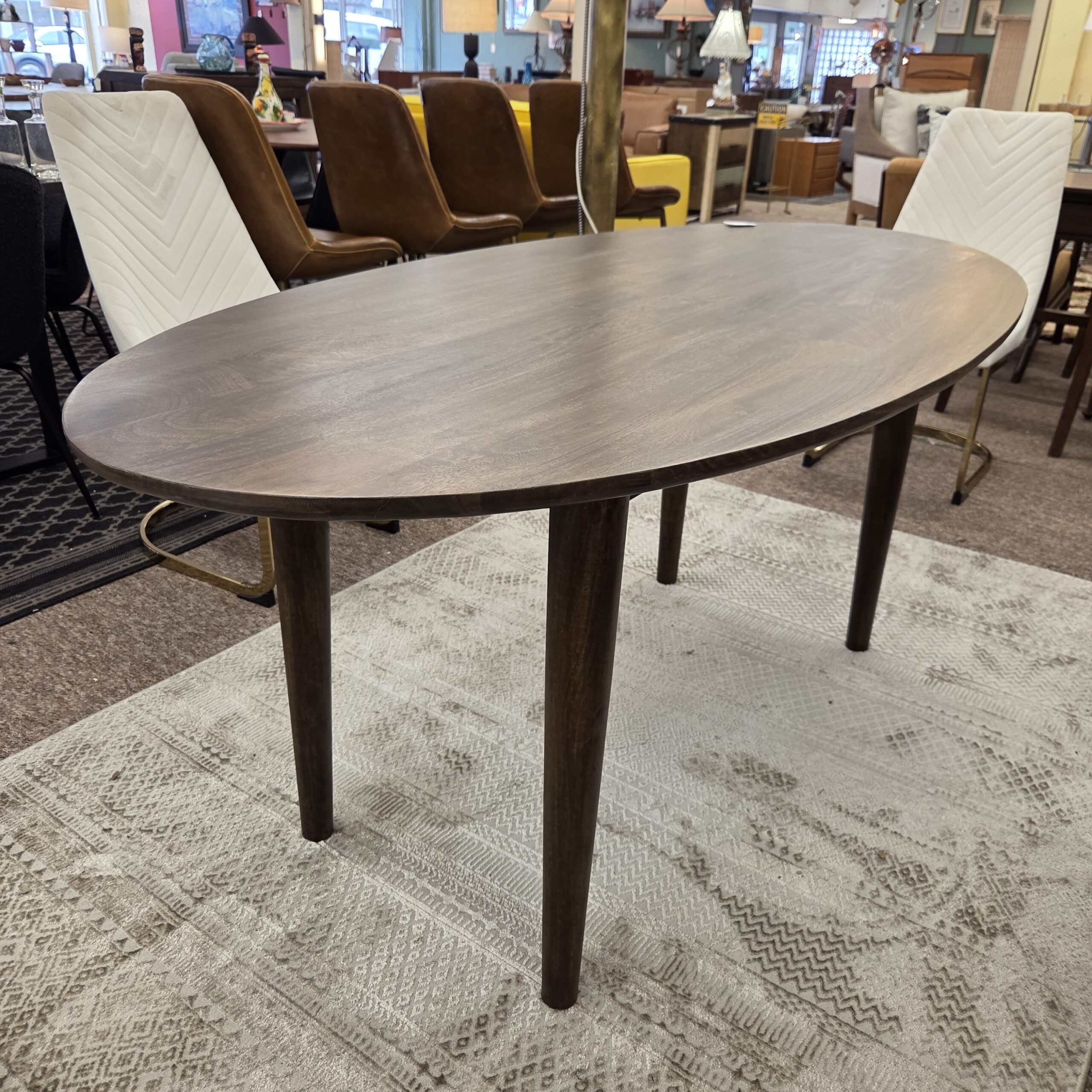mango wood oval dining table