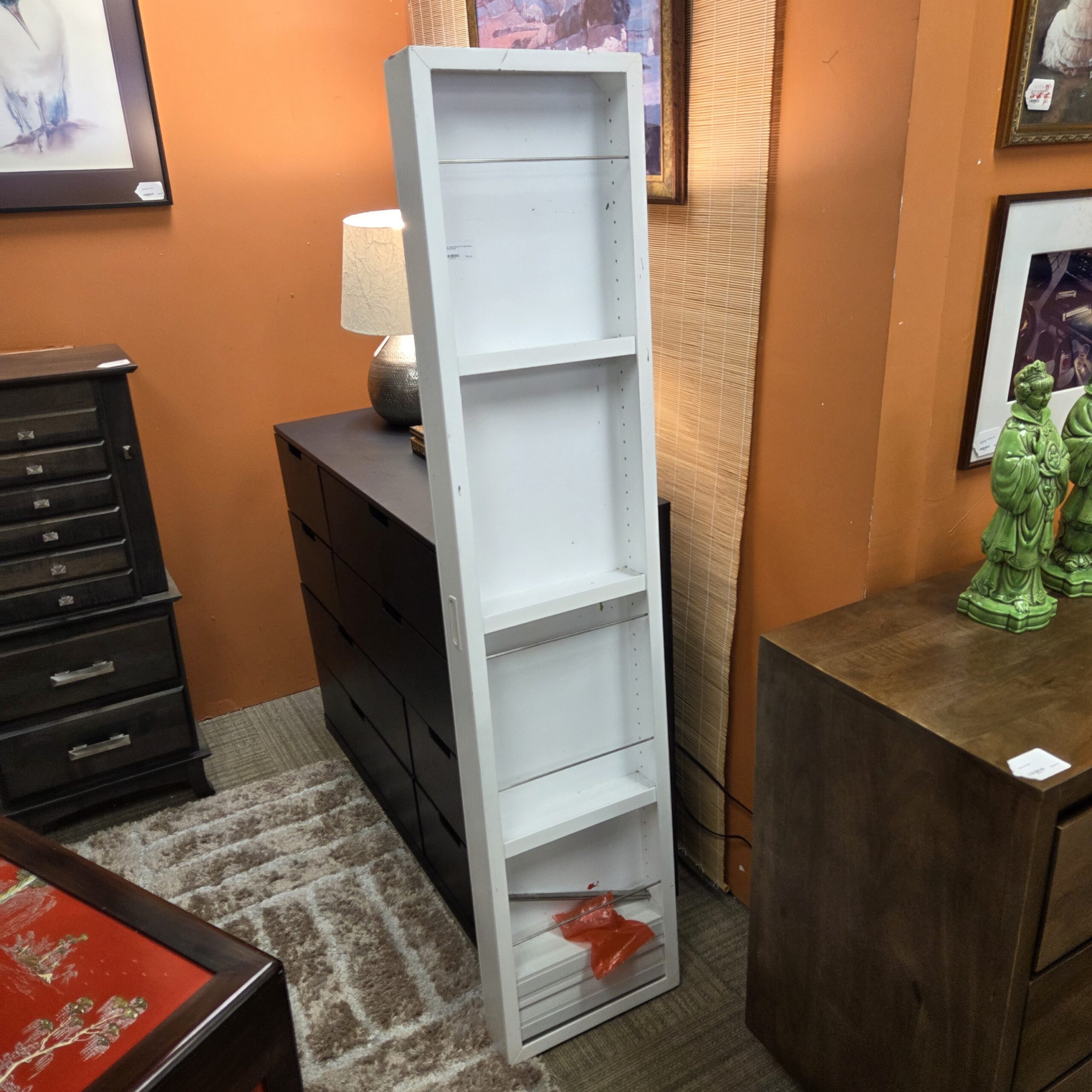 door hinge hung full length mirror w/shelves door hinge hung full length mirror w/shelves