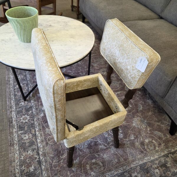 mid century naugahyde storage chair