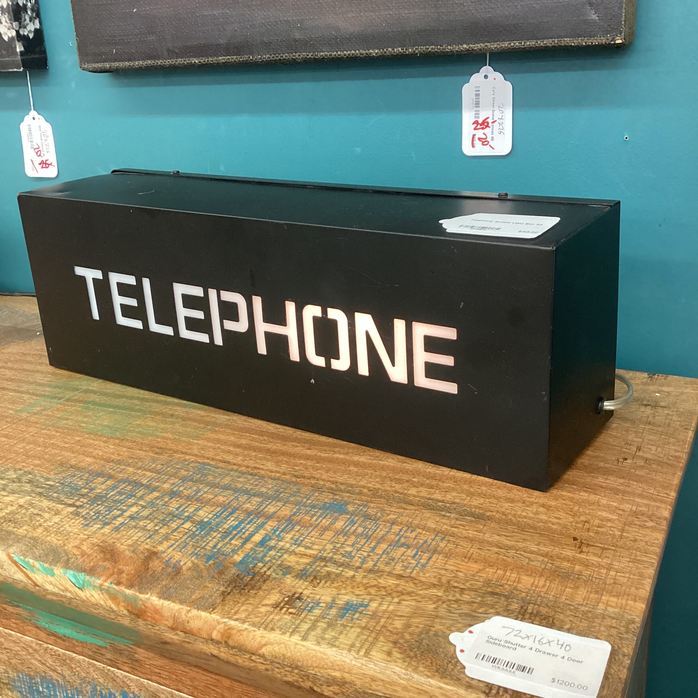 telephone accent light box