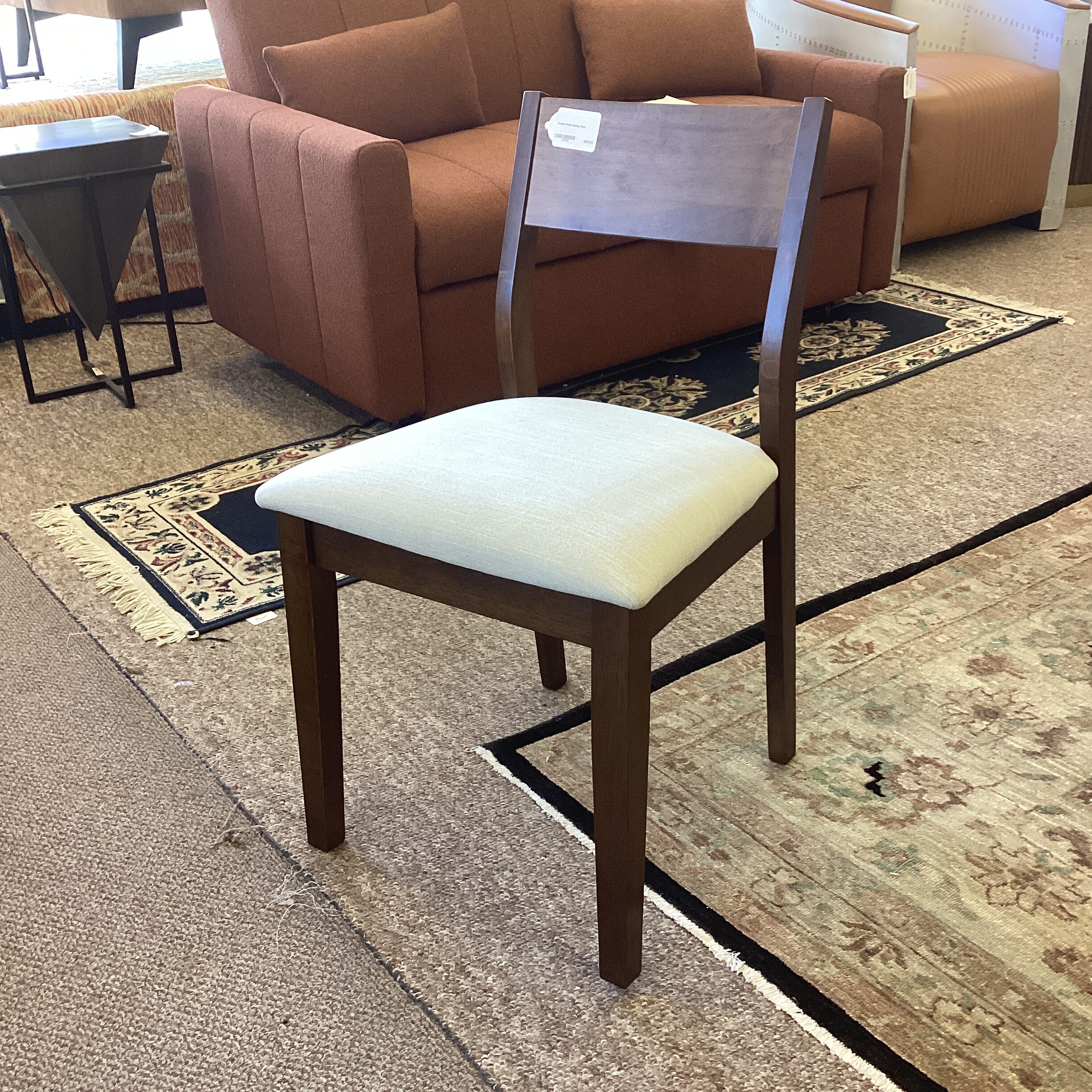 angled back dining chair