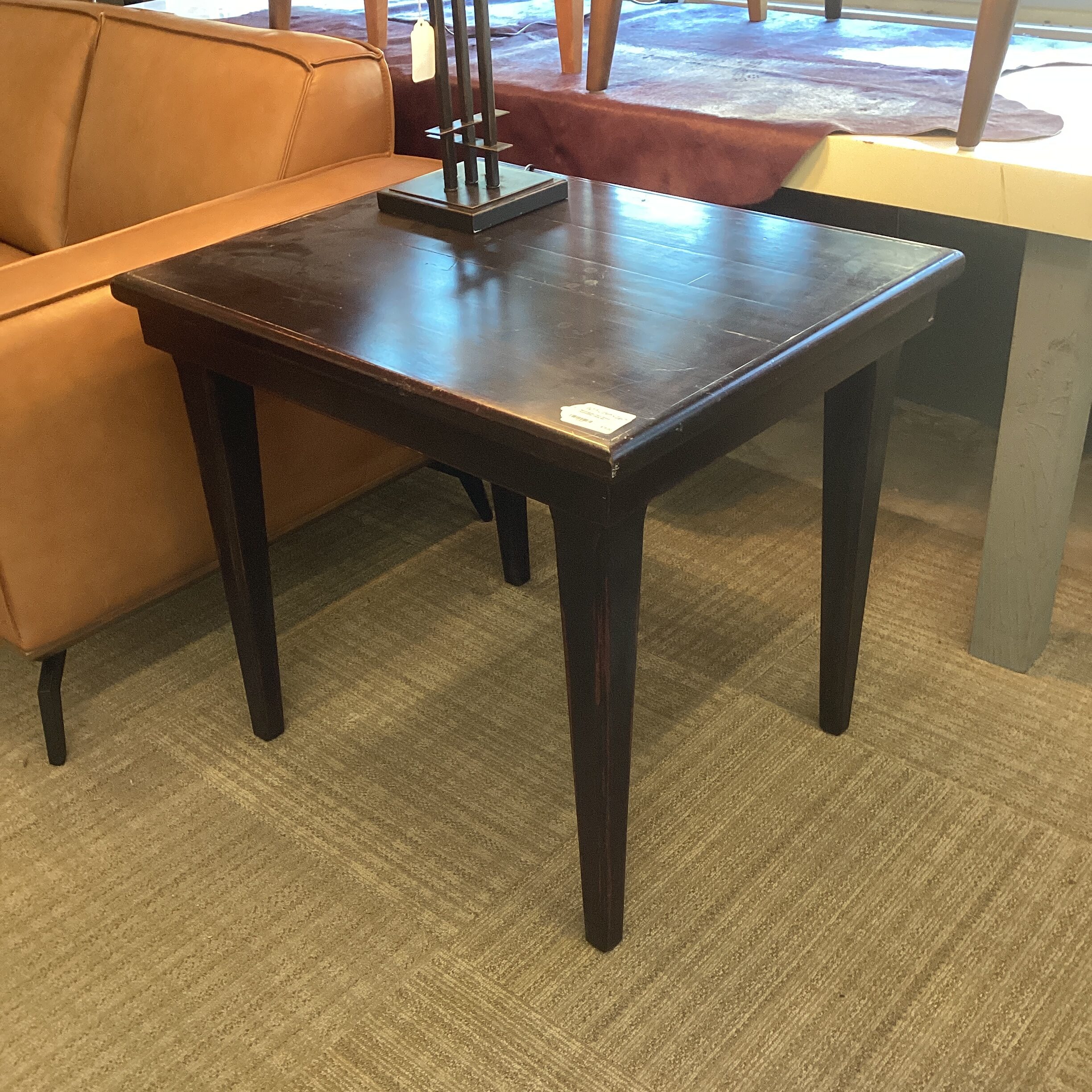 rectangular dark wood occasional table