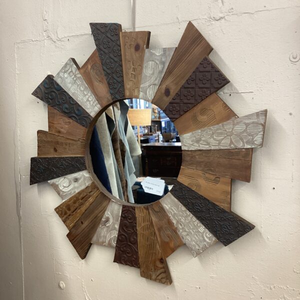 mix media sunburst mirror
