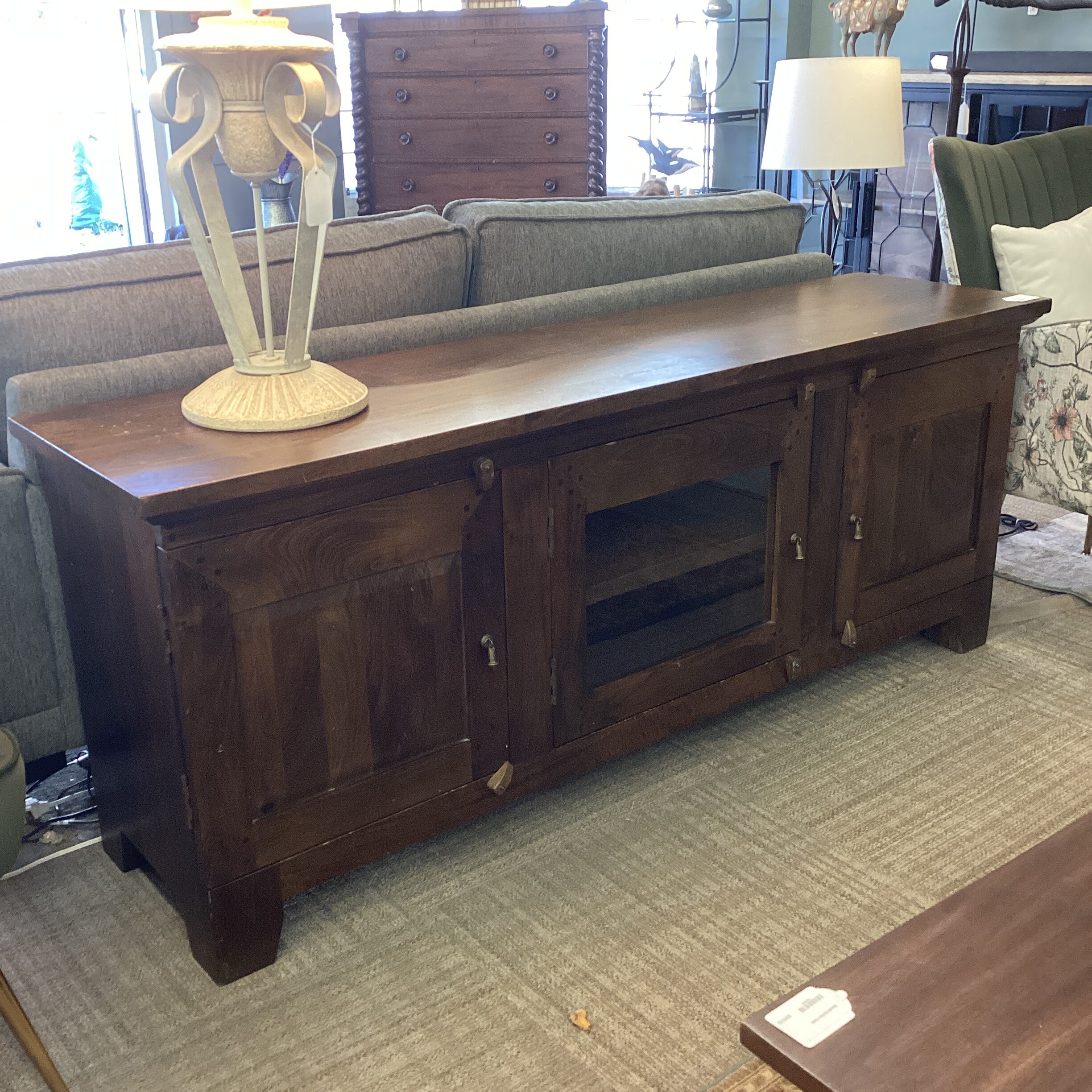 crate & barrel basque media console (as is)