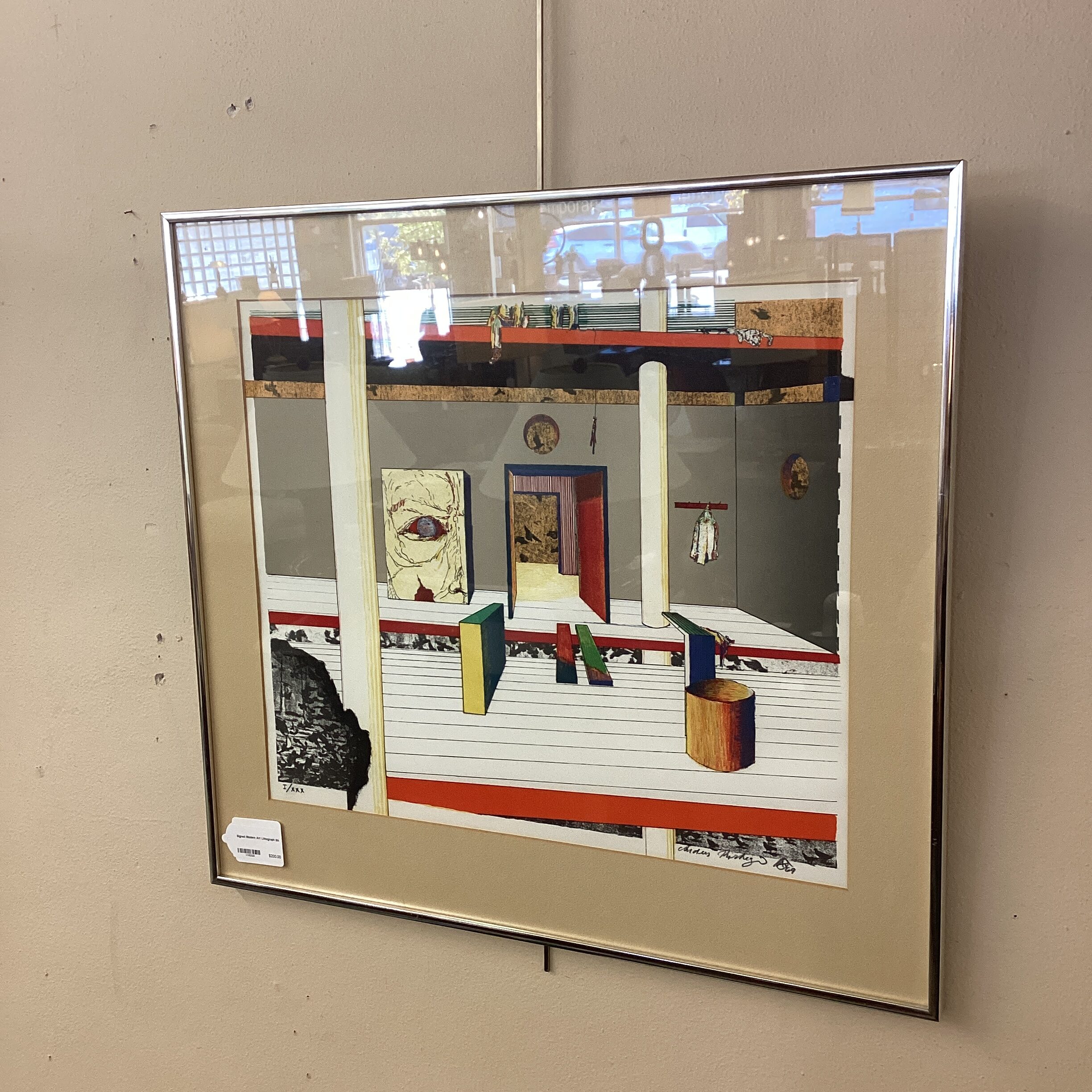 signed modern art lithograph