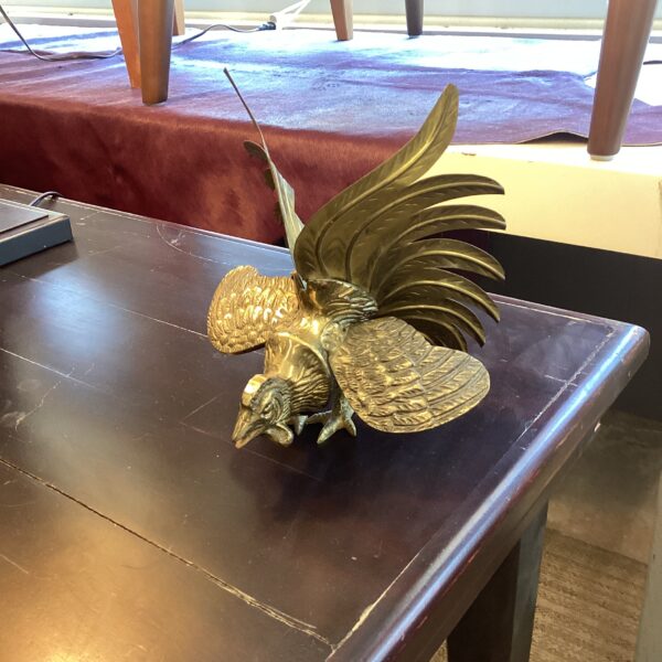 brass rooster decor