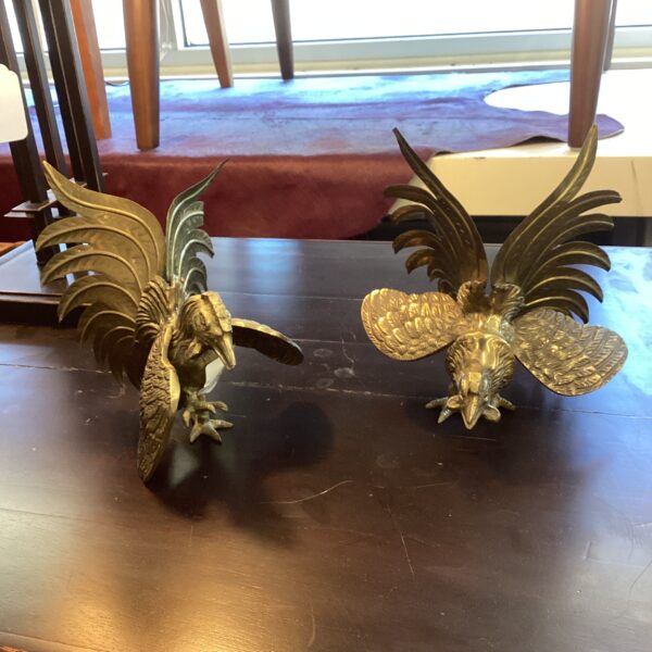 brass rooster decor