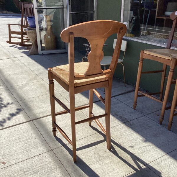ethan allen rush seat barstool