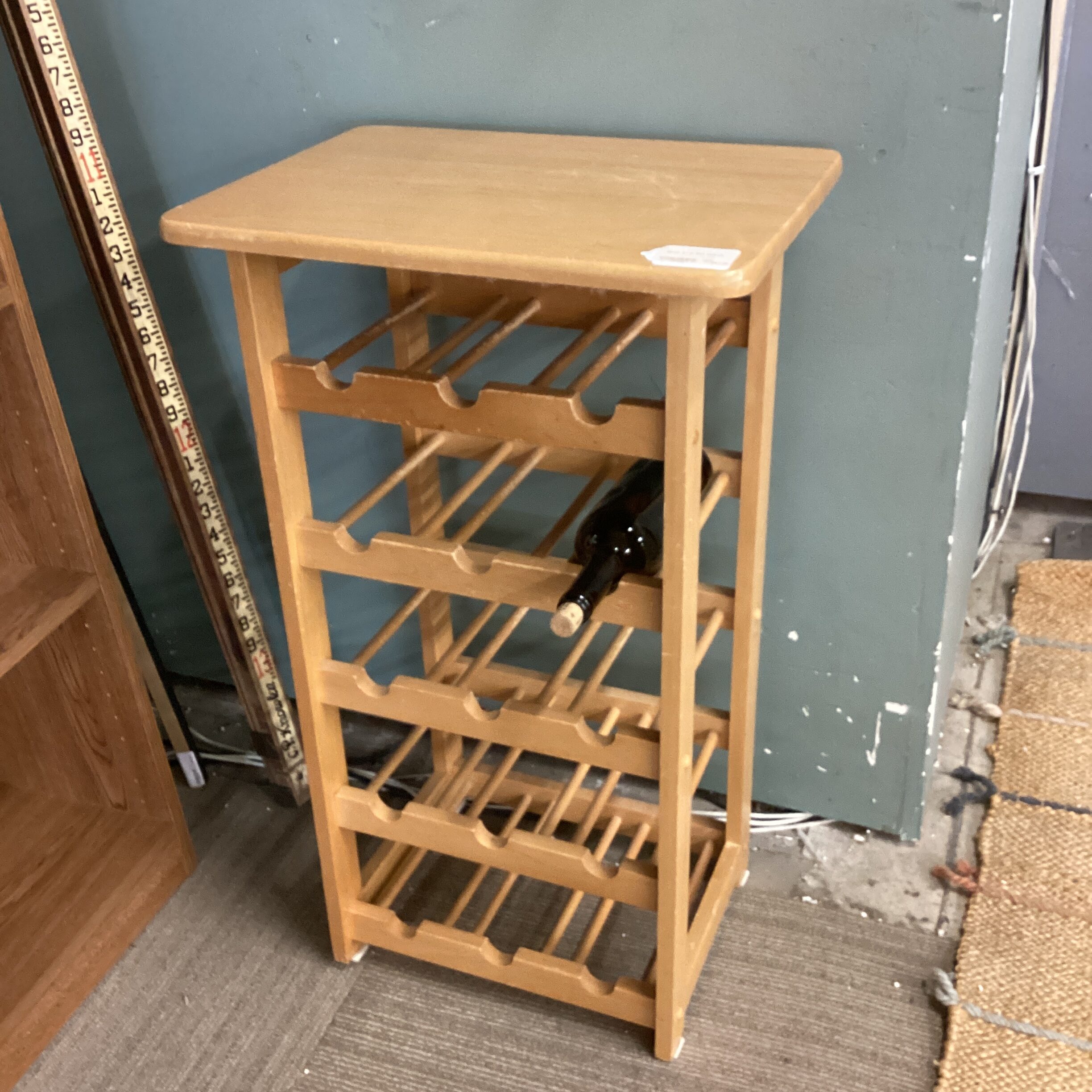blonde wood wine table