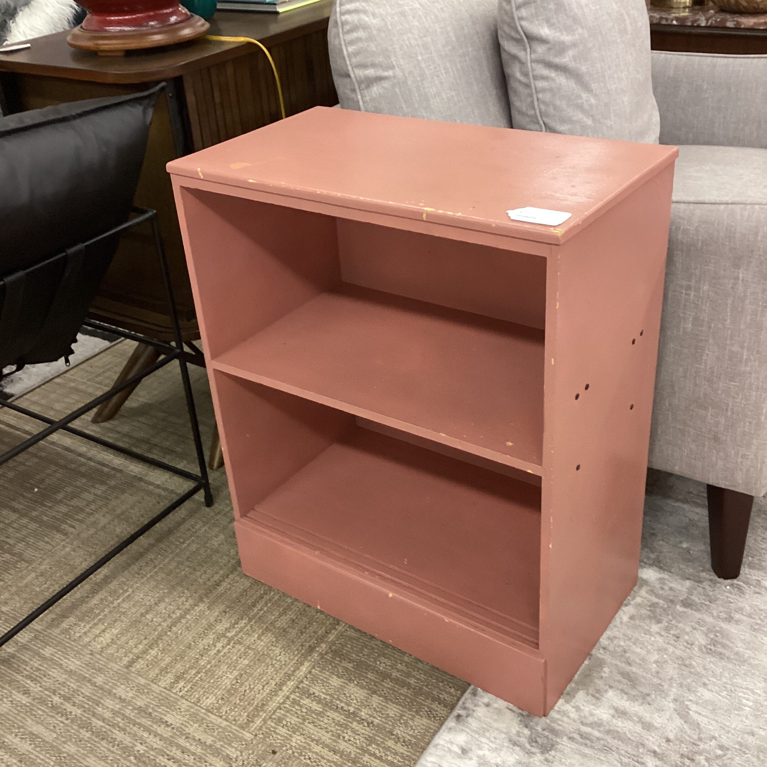 small pink shabby chic bookcase