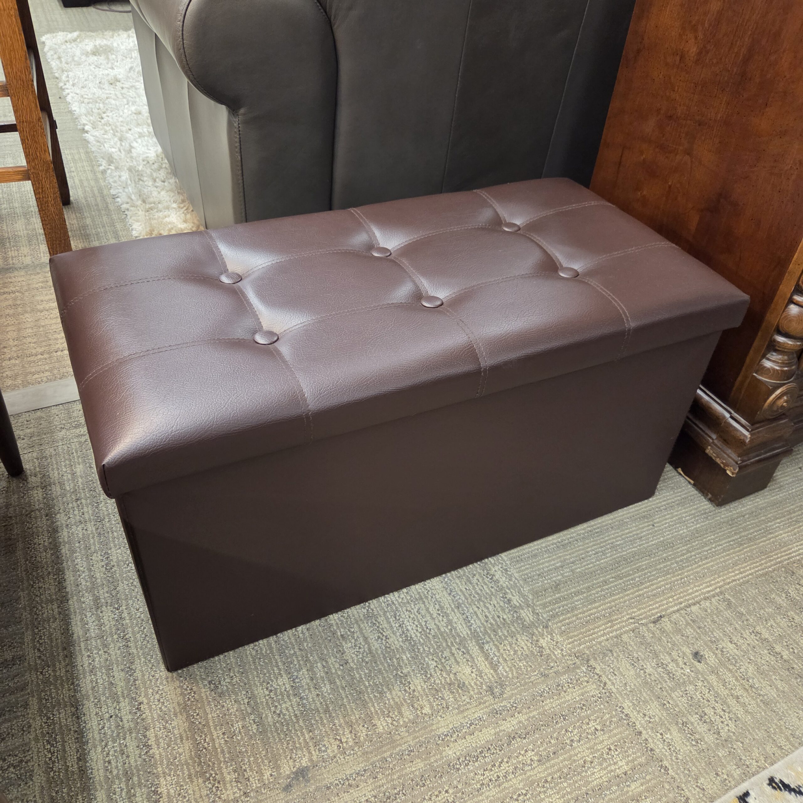 collapsible button tufted storage ottoman