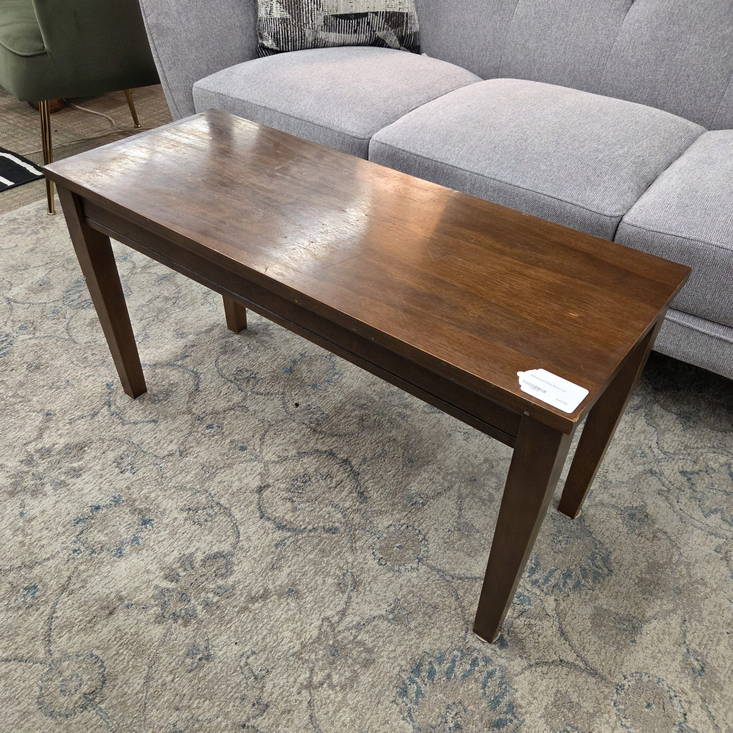 hardwood piano bench