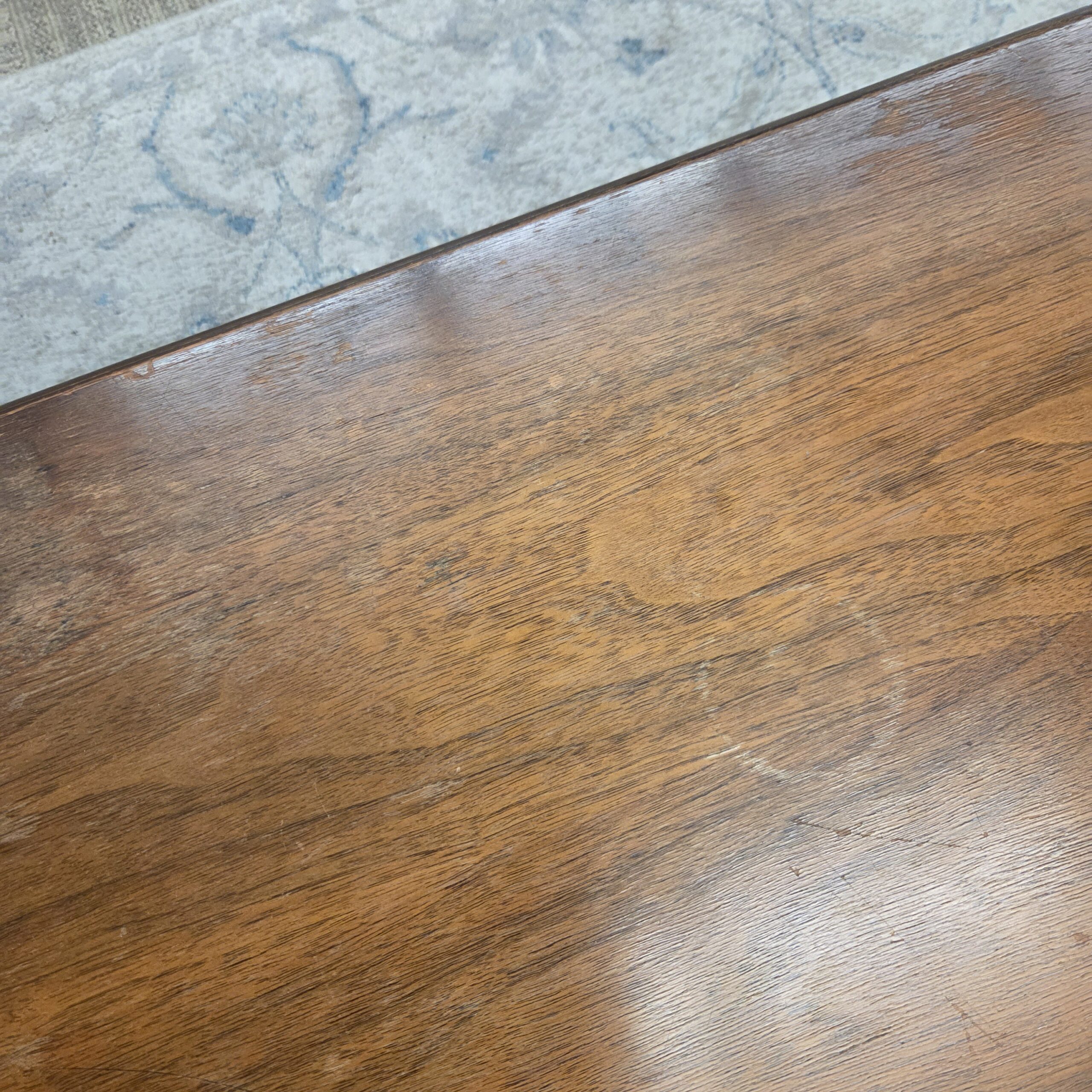 mcm large square walnut coffee table (as is) mcm large square walnut coffee table (as is)