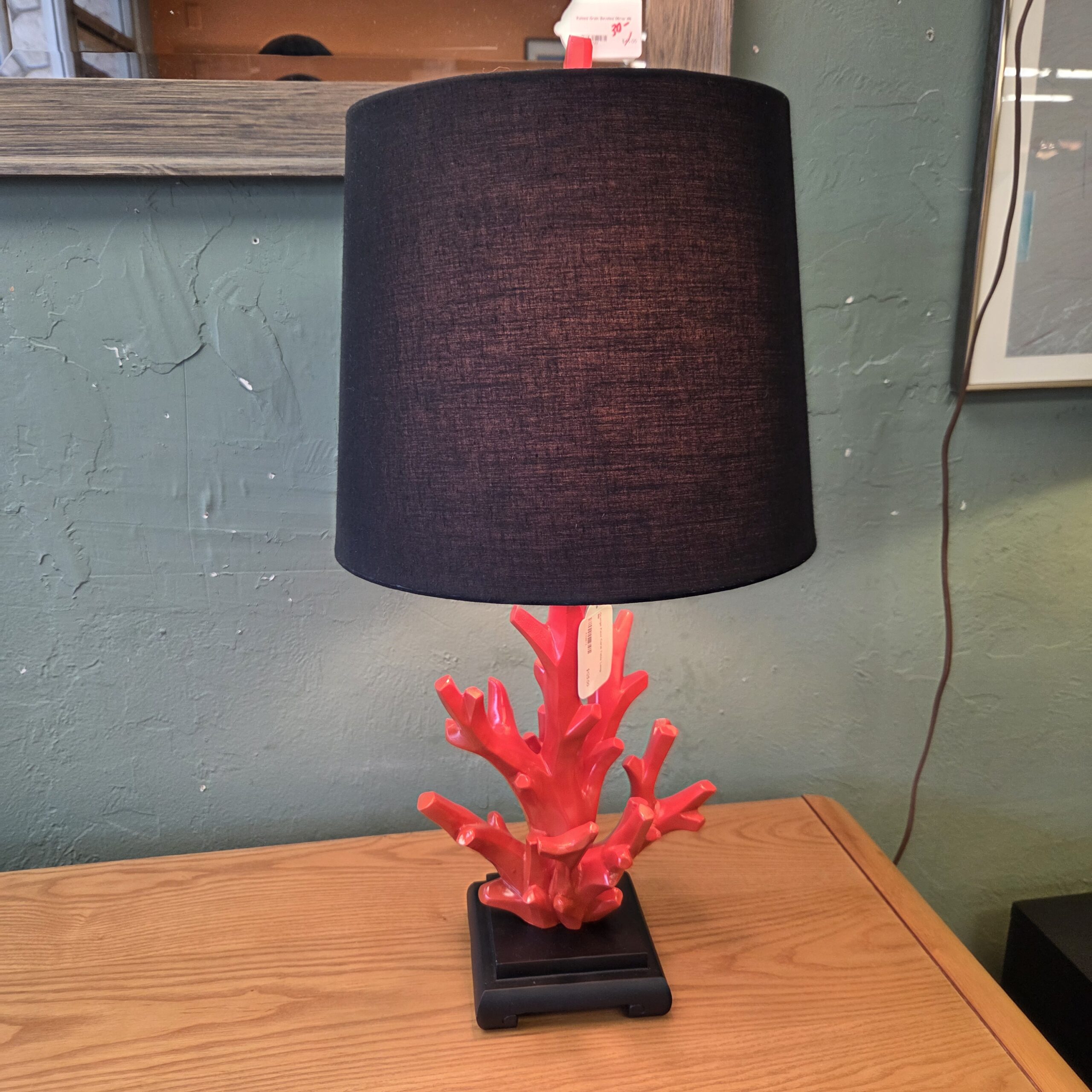 orange faux coral table lamp