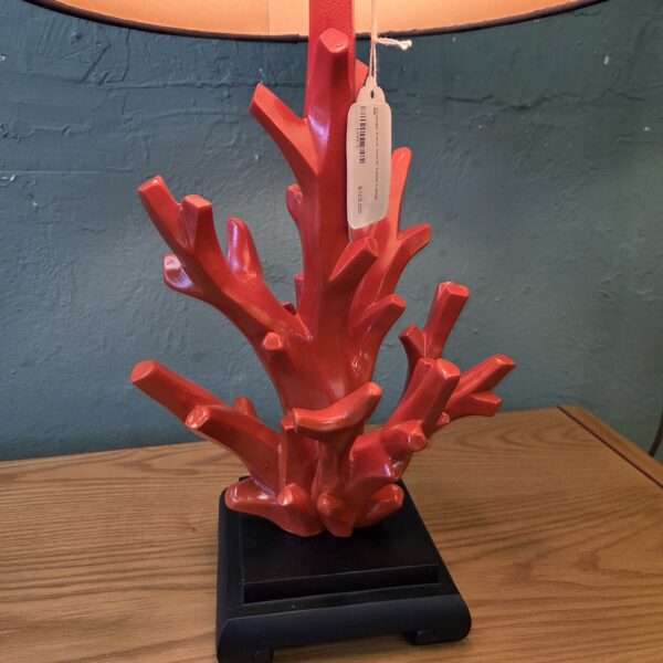 orange faux coral table lamp
