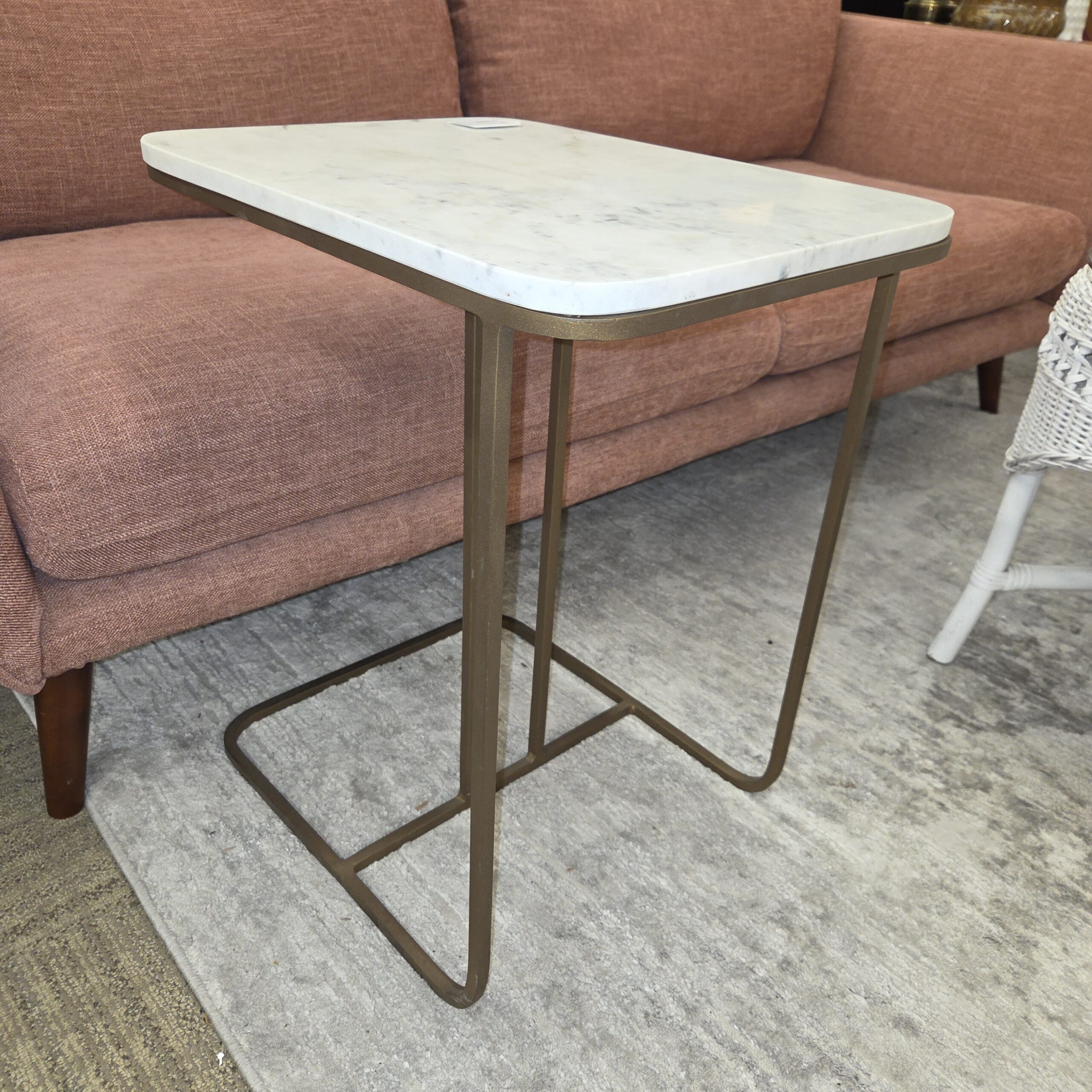 four hands marble top c table