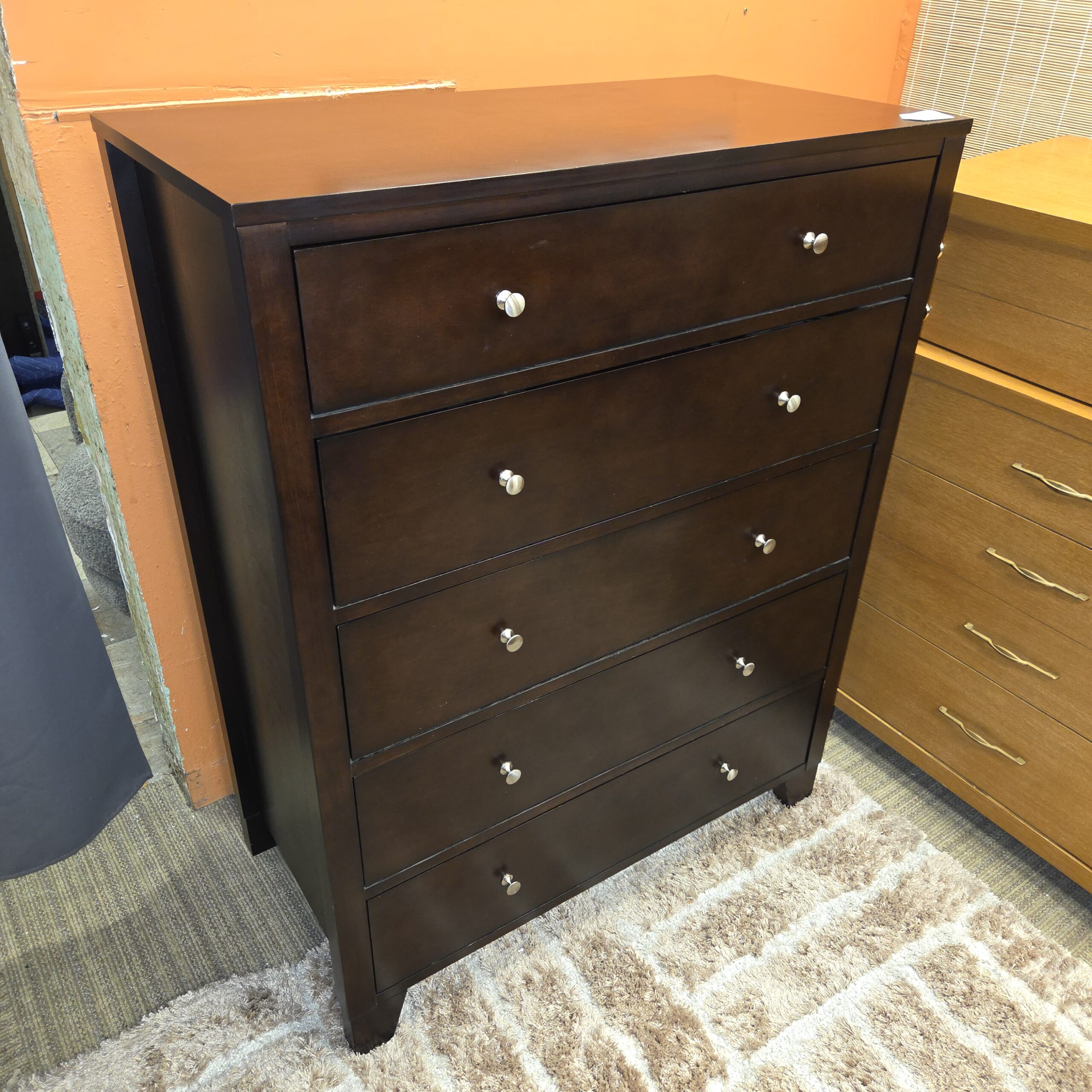 espresso 5drawer highboy