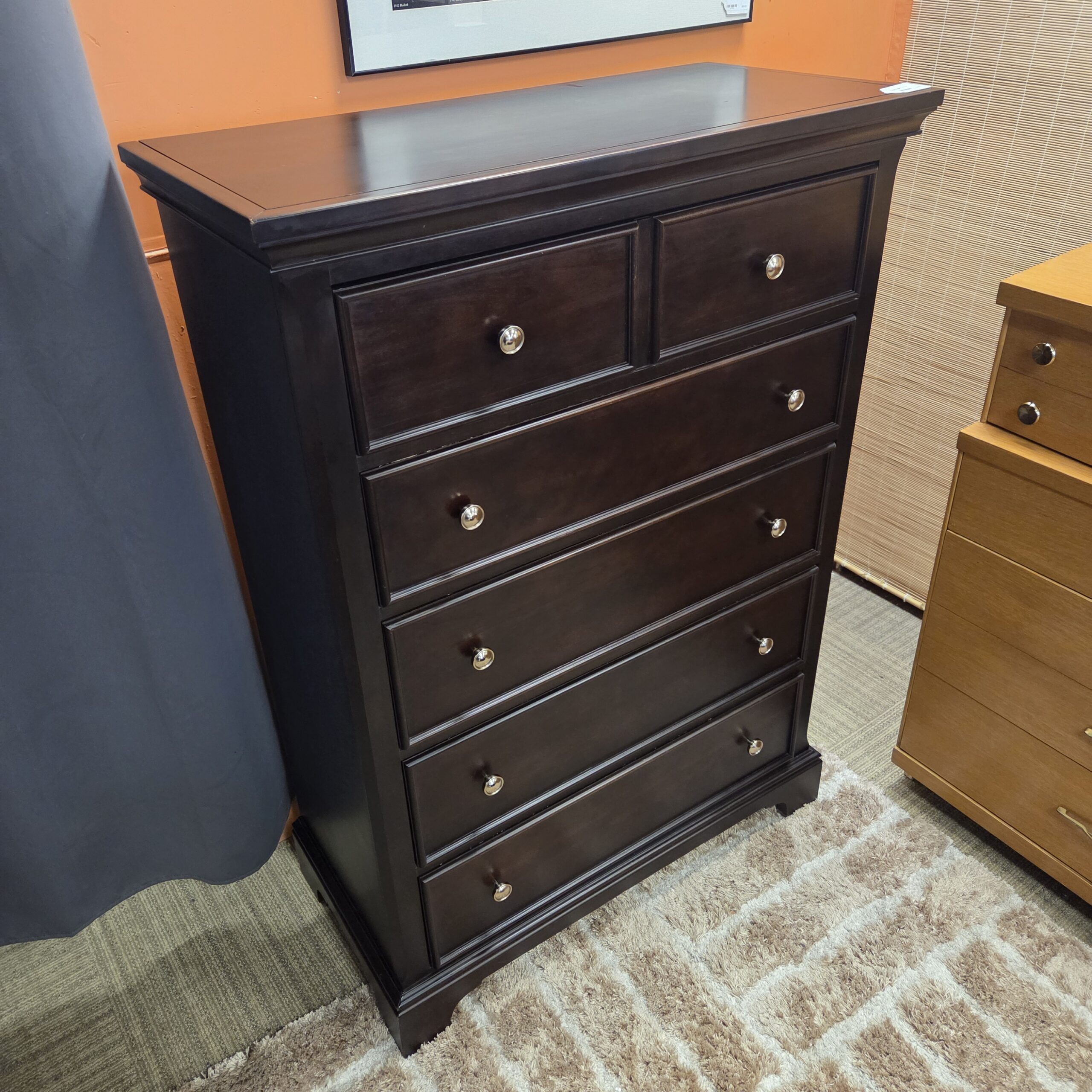 classic espresso 5drawer highboy