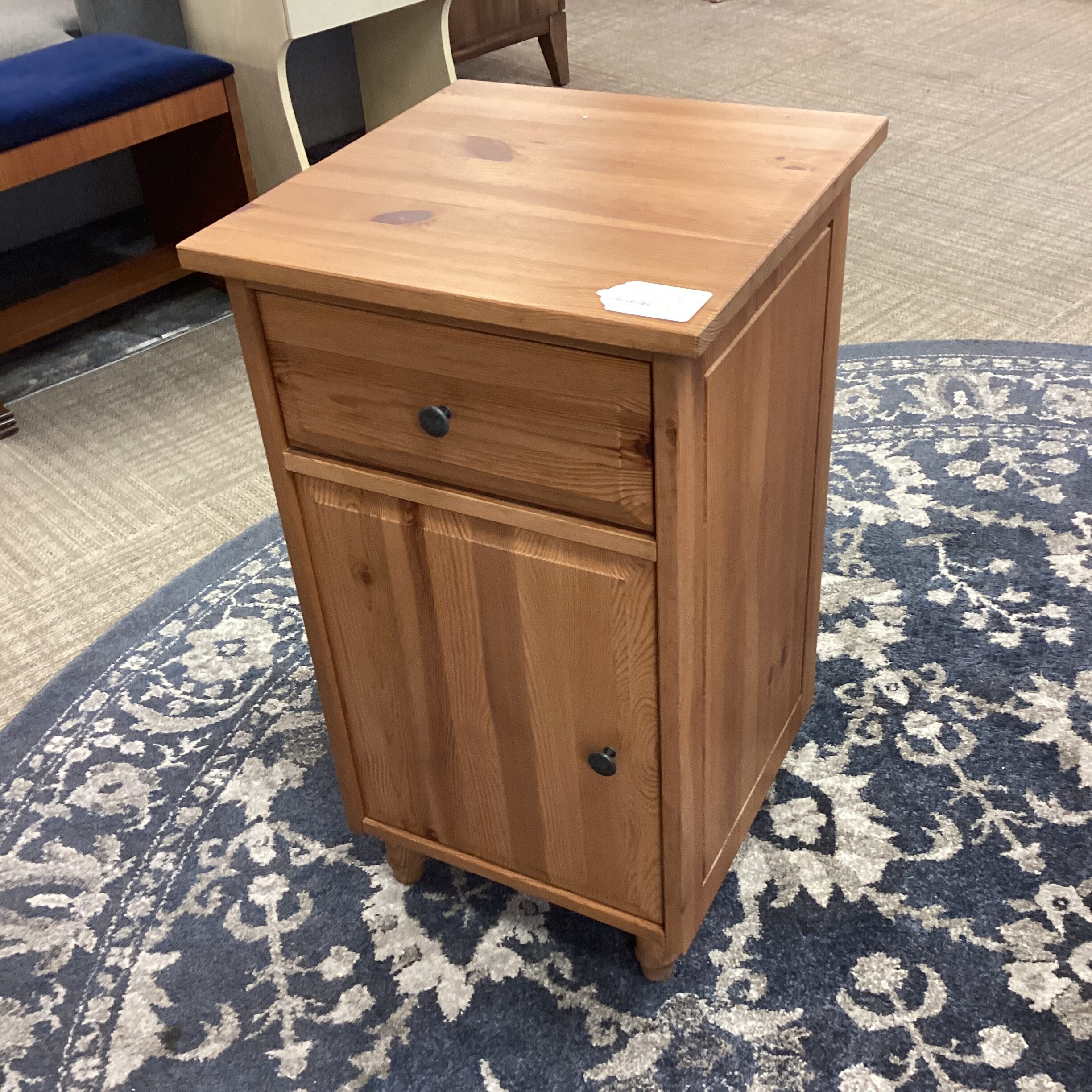 pine side table cabinet